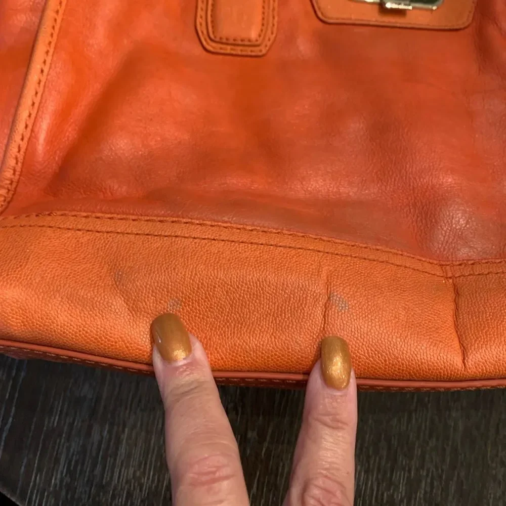 Cole Haan Tangerine Leather Satchel w/ Wallet